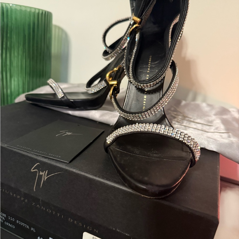 Giuseppe Zanotti Black and Gold Stiletto